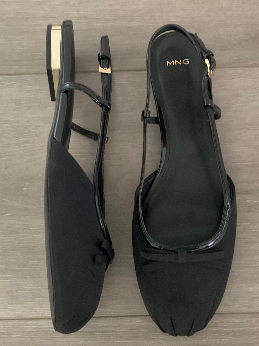 MANGO Slingback Ballet Flat in Black Size EU 41 - Picture 6 of 8